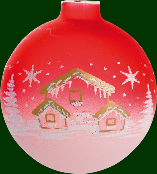 Ersatzkugel Landhaus rot/weiß