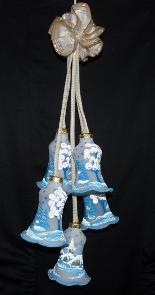 Leuchtgehänge Kelche 5-teilig "Delft" blau